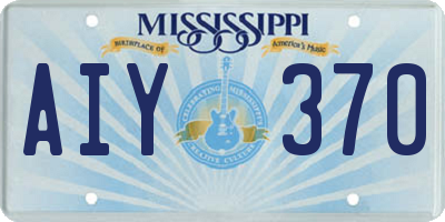 MS license plate AIY370