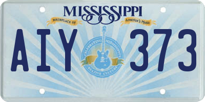 MS license plate AIY373