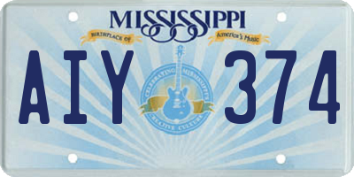 MS license plate AIY374