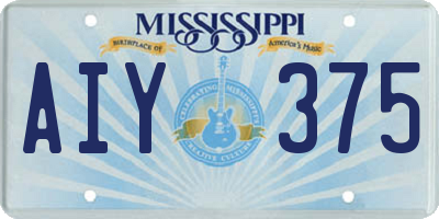 MS license plate AIY375