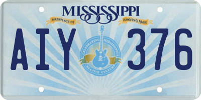 MS license plate AIY376