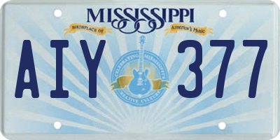 MS license plate AIY377