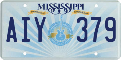 MS license plate AIY379
