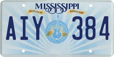 MS license plate AIY384
