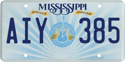 MS license plate AIY385