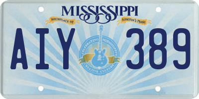 MS license plate AIY389