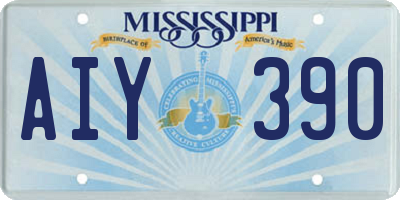MS license plate AIY390