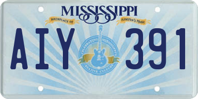 MS license plate AIY391