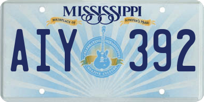 MS license plate AIY392