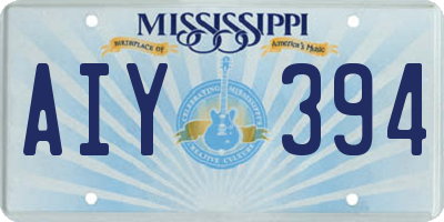 MS license plate AIY394