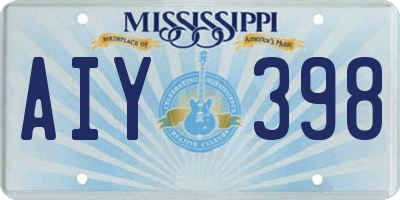 MS license plate AIY398