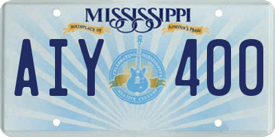 MS license plate AIY400