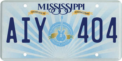 MS license plate AIY404