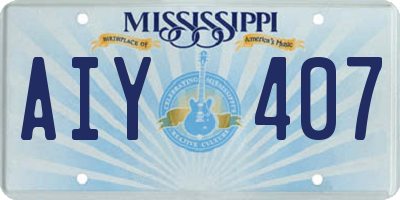 MS license plate AIY407