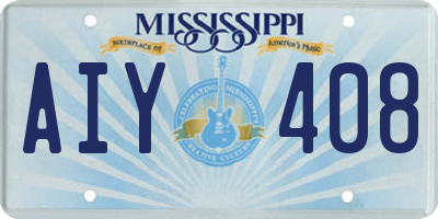 MS license plate AIY408