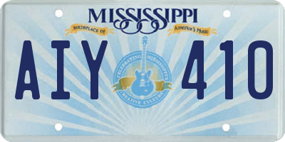 MS license plate AIY410