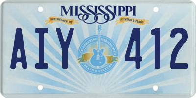 MS license plate AIY412