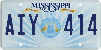 MS license plate AIY414