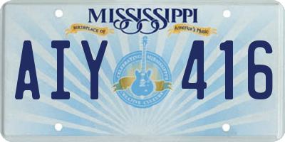 MS license plate AIY416