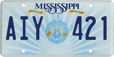 MS license plate AIY421