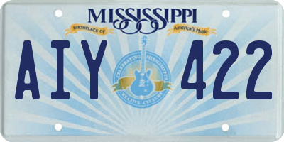 MS license plate AIY422
