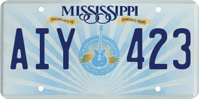 MS license plate AIY423
