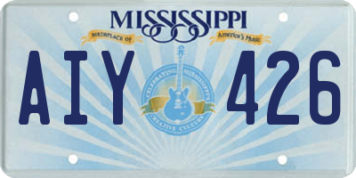MS license plate AIY426