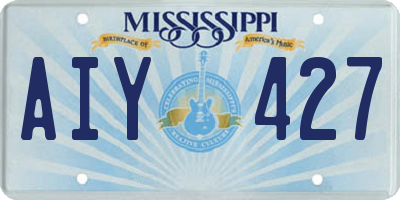 MS license plate AIY427