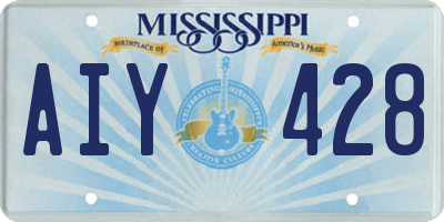MS license plate AIY428