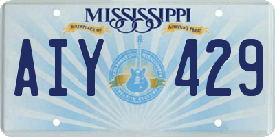 MS license plate AIY429