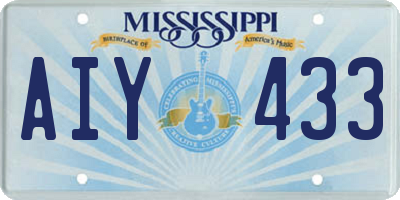 MS license plate AIY433