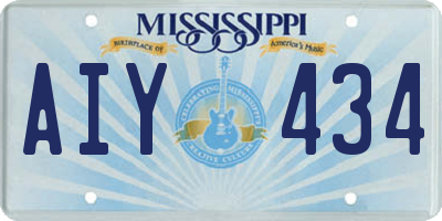 MS license plate AIY434
