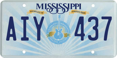 MS license plate AIY437