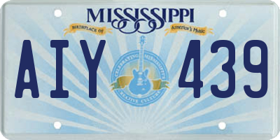 MS license plate AIY439