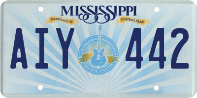 MS license plate AIY442
