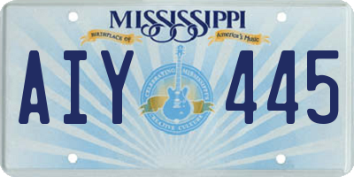 MS license plate AIY445
