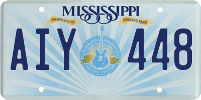 MS license plate AIY448