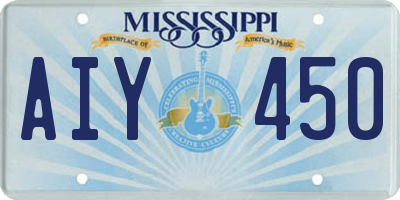 MS license plate AIY450