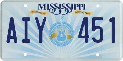MS license plate AIY451