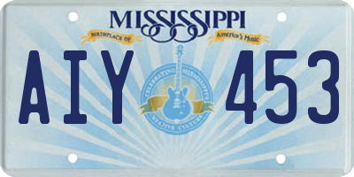 MS license plate AIY453
