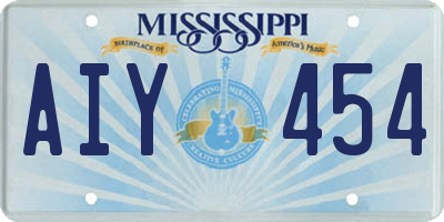 MS license plate AIY454