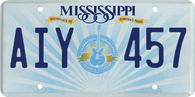 MS license plate AIY457