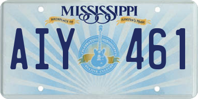 MS license plate AIY461