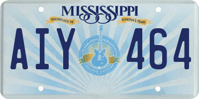 MS license plate AIY464