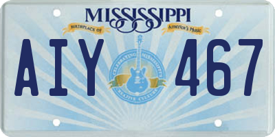 MS license plate AIY467