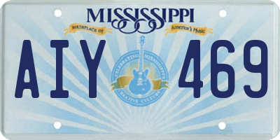 MS license plate AIY469