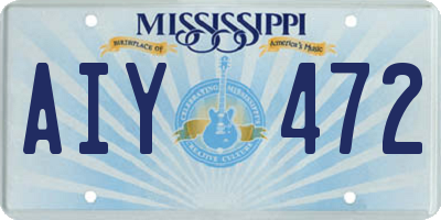 MS license plate AIY472
