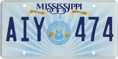 MS license plate AIY474