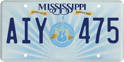 MS license plate AIY475