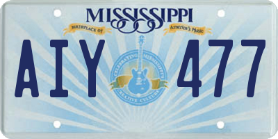 MS license plate AIY477